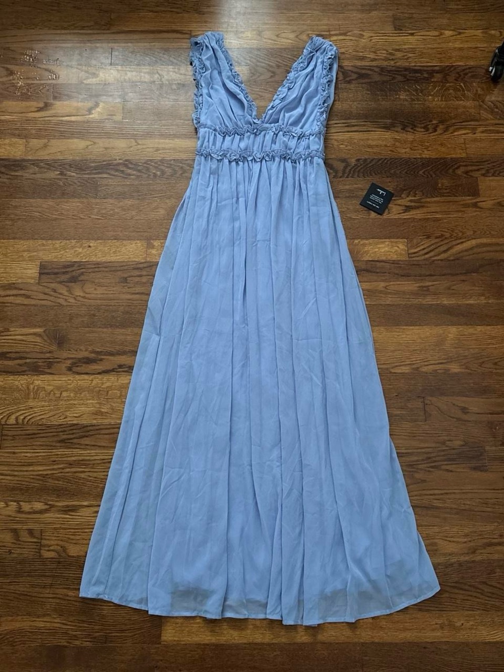 Lulus Light Blue V-Neck Maxi Dress - Elegant Women's Summer Dress